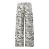 Unisex Retro Camouflage Multi-Pocket Wide-Leg Work Pants