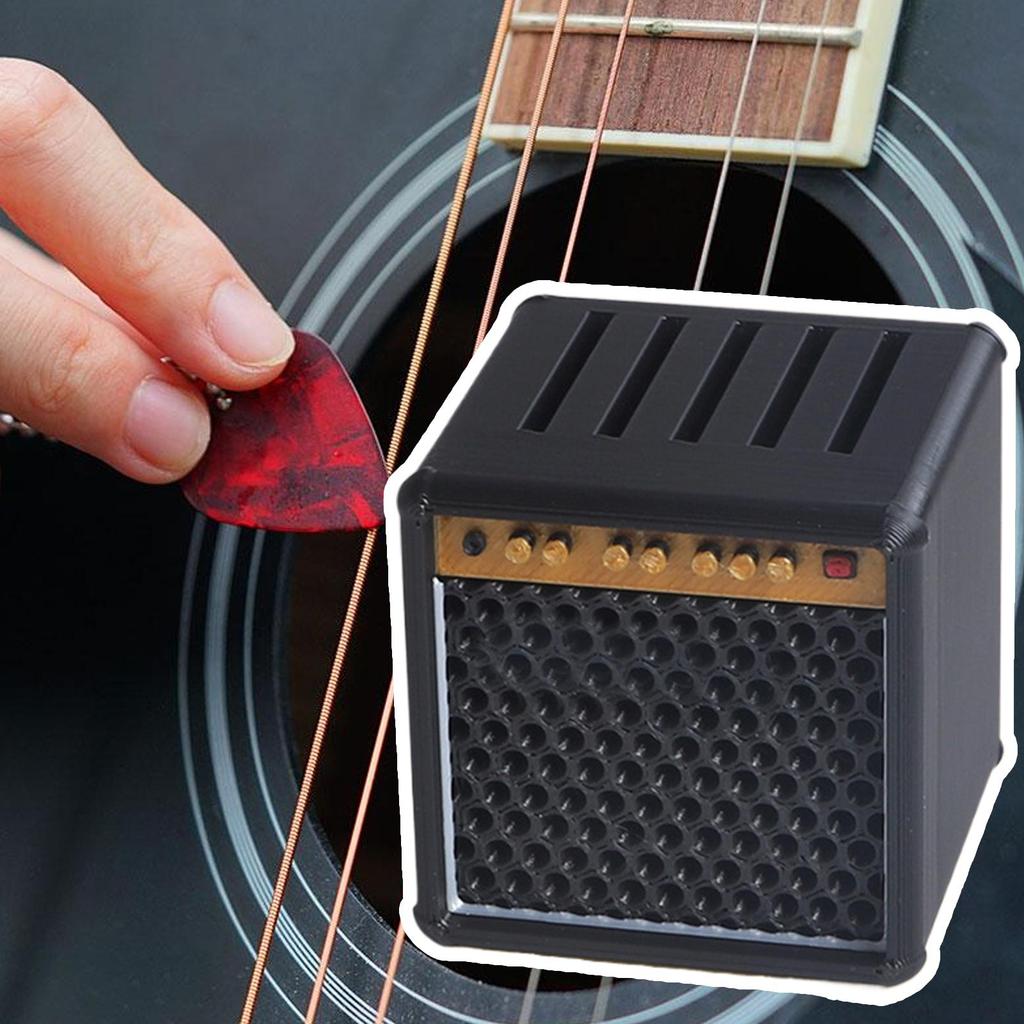Guitar Pick Case Amp Speaker Guitar Pick Holder Large-Capacity Case Box Display 3D Printed Portable for Musical Instruments