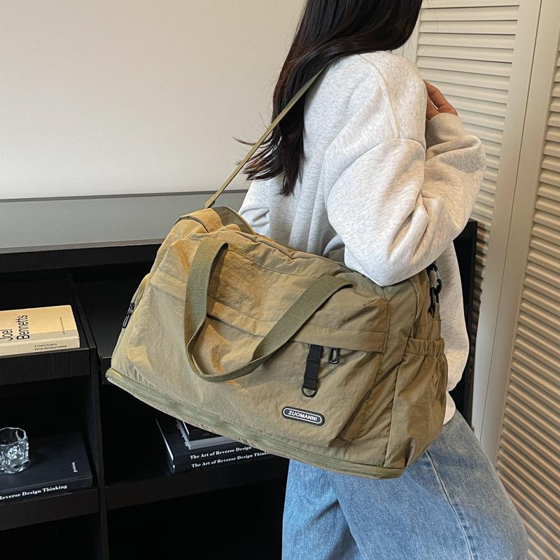 Women's Lightweight Foldable Travel Duffel Bag,Large Capacity Multi Compartment Travel Luggage Bag,Nylon Sports Gym Tote Bags