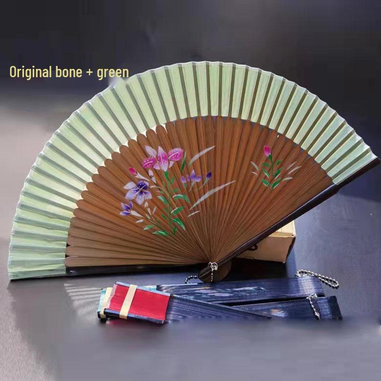 Evantai pliabil din bambus în stil chinezesc pentru Hanfu sau dans