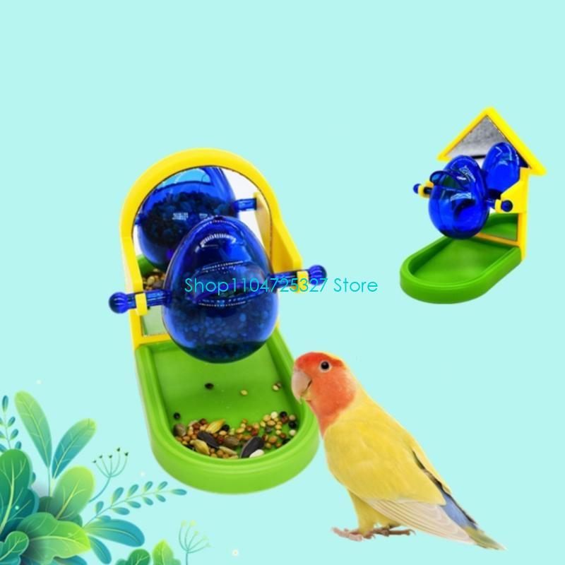 D8KF Pet Bird Feeder Parrot Feeding Eating Foraging Ball Feeding Chew Funny Interactive Toy