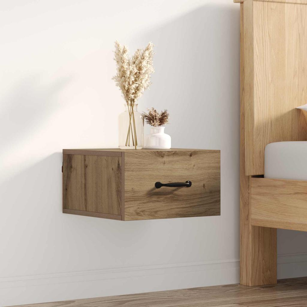 Nightstand Rustic Oak Design 35 x 35 x 20 cm Particleboard