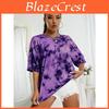 Tiedye New Summer Womens 2025 Print Casual Fashion Trend Womens Short Sleeve
