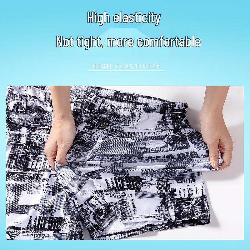 Men's Quick-Dry Flat Leg Plus Size Swim Trunks - Casual Sport Beach Shorts