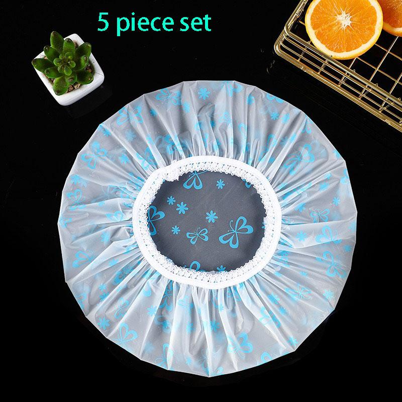 5-10PCS Thick Shower Cap For Women Waterproof Shower Cute Home Use Anti Oil Fume Foam Bath Children's Shower Cap And Head Cover