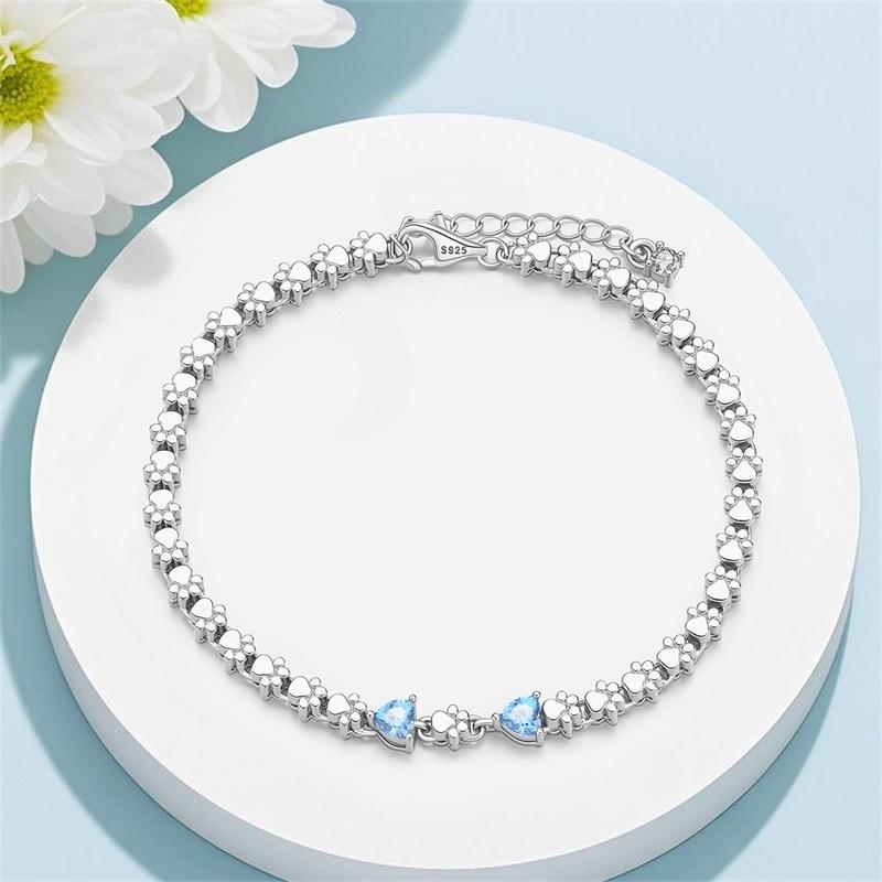 New 925 Silver Minimalist Star Zircon Bracelet Fit Fashion Women Birthday Party Jewelry Gift
