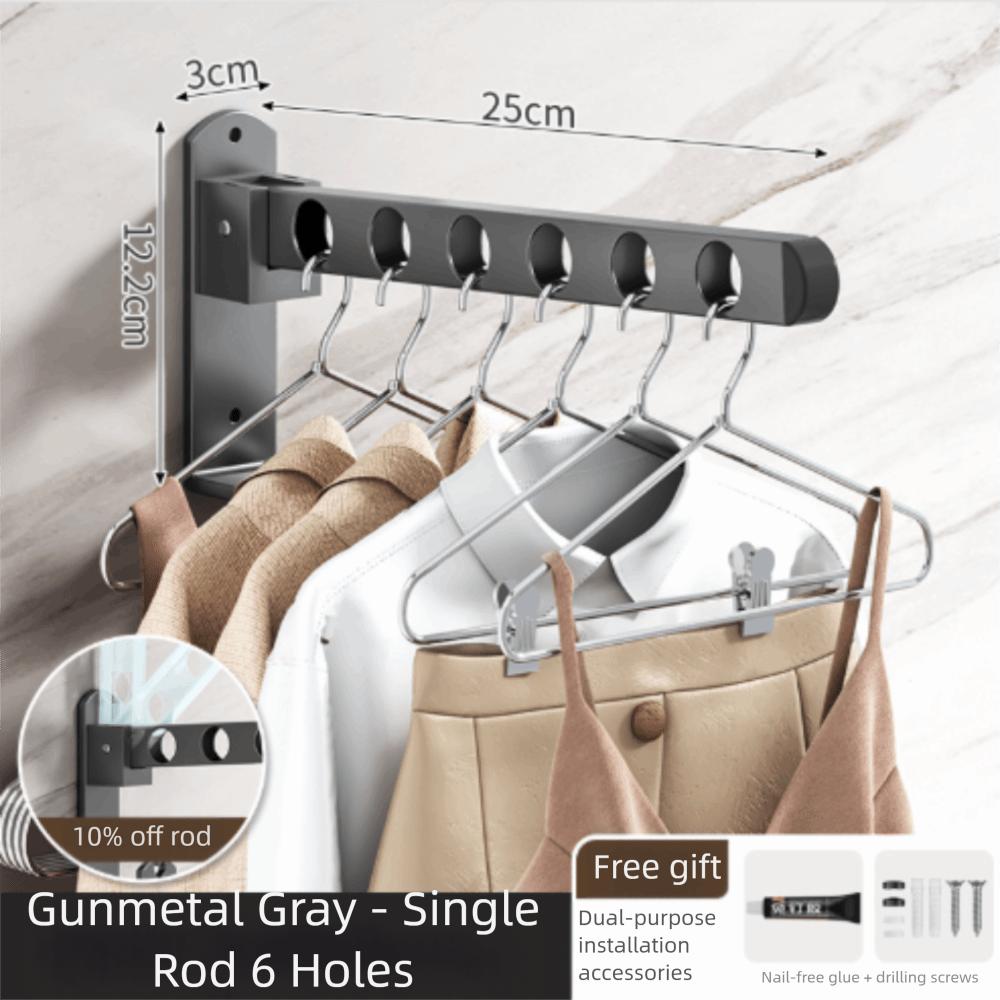 

Folding Wall-Mounted Clothes Hanger Durable Retractable Hook New Storage Hanger Home 25cm