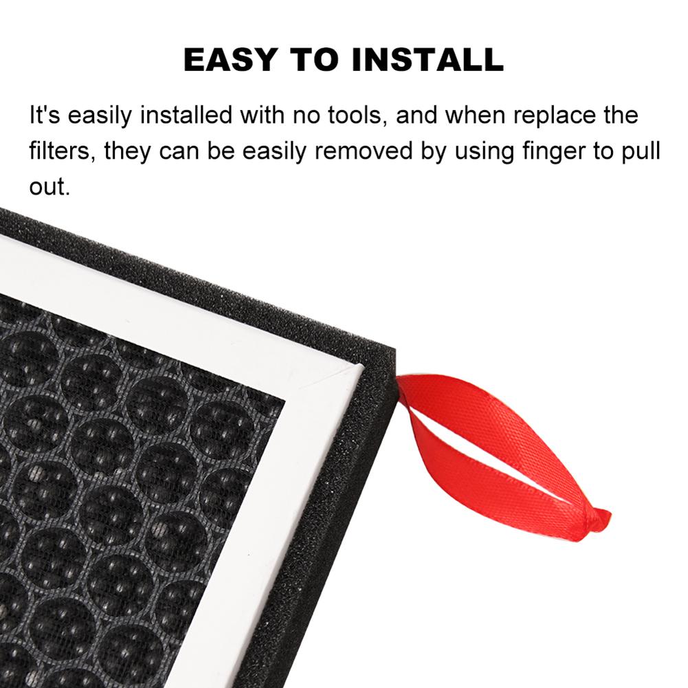 Air Filter HEPA Activated Carbon Air Conditioner Replacement Kit Air Intake Filter Replacement for Tesla Model 3 Y 2017-2023