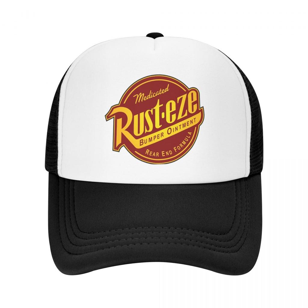 Medicated Rust.eze Lightning Mcqueen Mesh Trucker Hat Trendy Summer Breathable Mesh-back Sun Caps Adjustbale For Casual Headwear