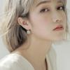 Elegant Silver Plated French Retro Square Earrings for Women Slimming Face Geometric Minimalist Earrings