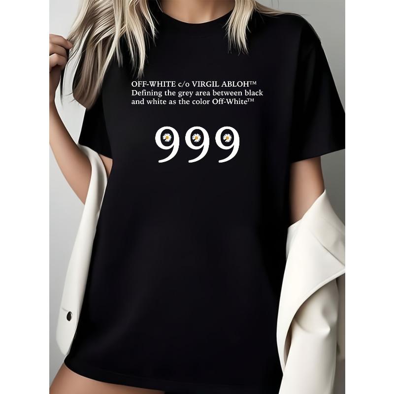 

Sleeve T-Shirt for Women, Loose Fit Top with Simple Fashion Design, Essential Trendy Item S чёрный