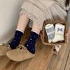 Women's Mid-calf Socks, Autumn and Winter Bows, Retro and Artistic Pile-up Socks