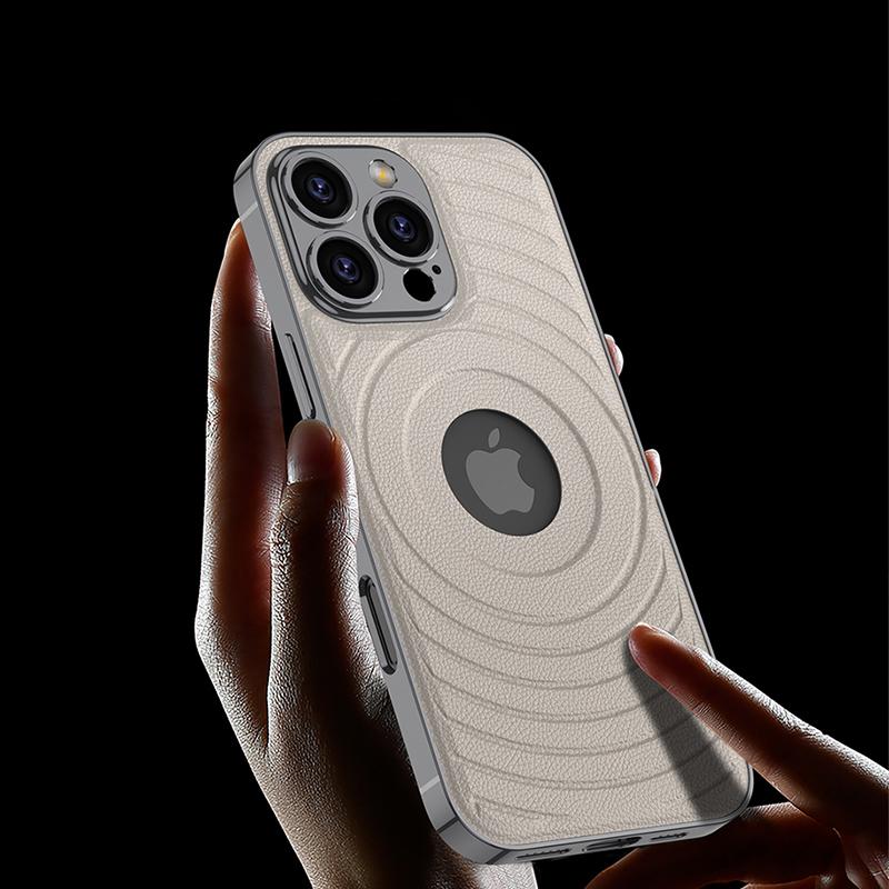 For IPhone 16 Electroplated Magnetic Phone Case for IPhone 16 Plus 16 Pro Max Leather Shockproof Protective Cover