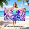 Fantasy Magic Theme Quick Dry Beach Towel Custom Name Text Print Large Sand Resistant Towel Beach Vacation