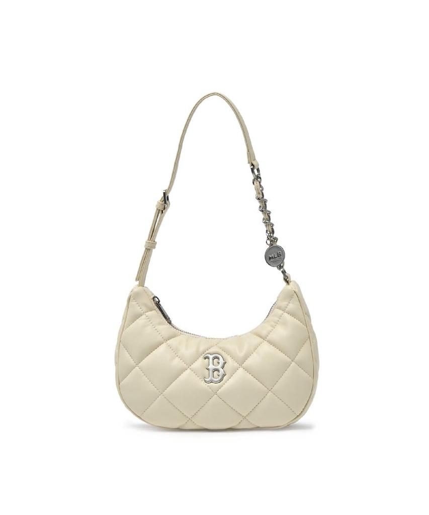 Mlb Basic Quilted Pu Hobo Bag Bos (Cream)