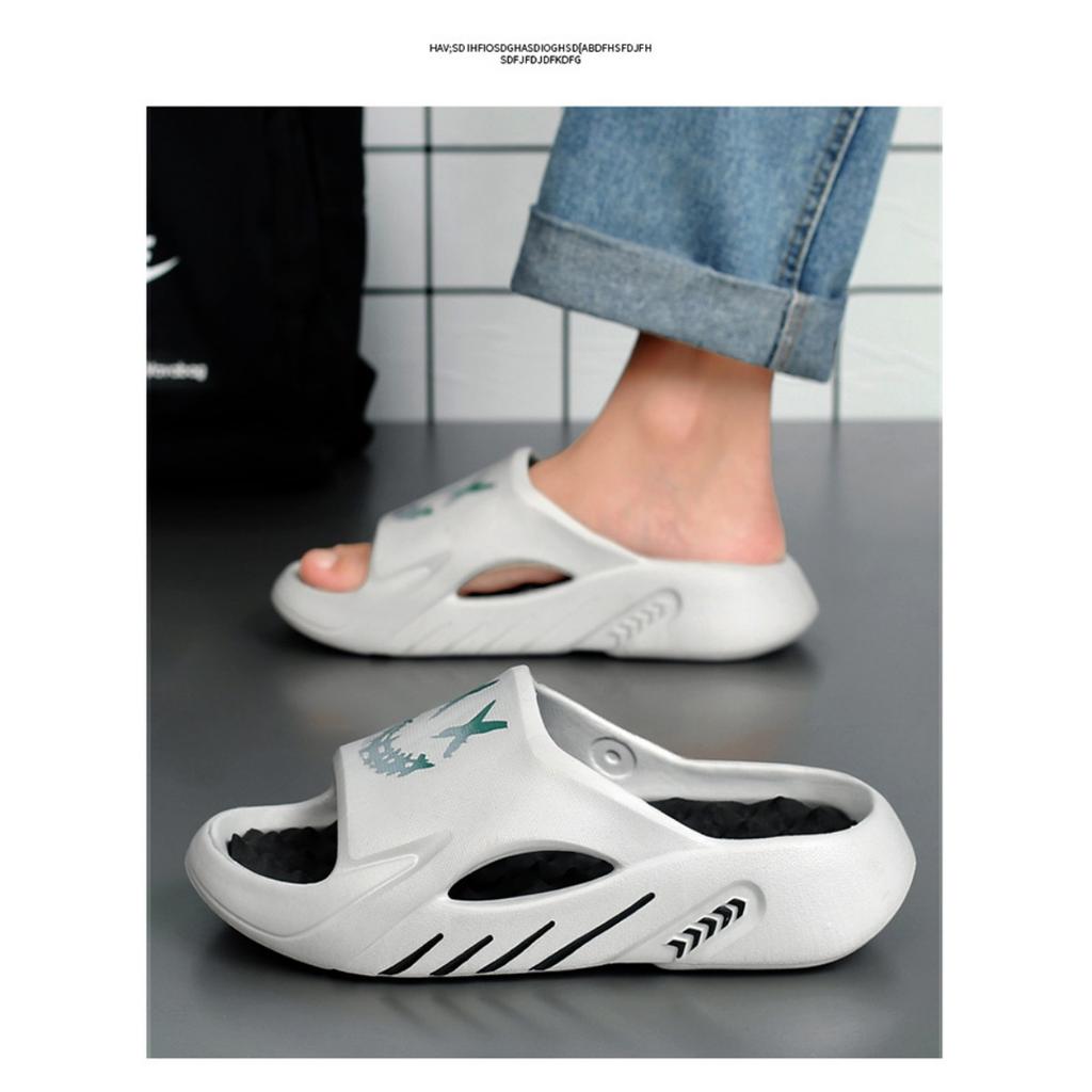 Slippers Men's Summer Home Indoor, Foot Massage Flip-flops Outside Wear Non-slip Fashion Sports Large Size Beach A Word Drag