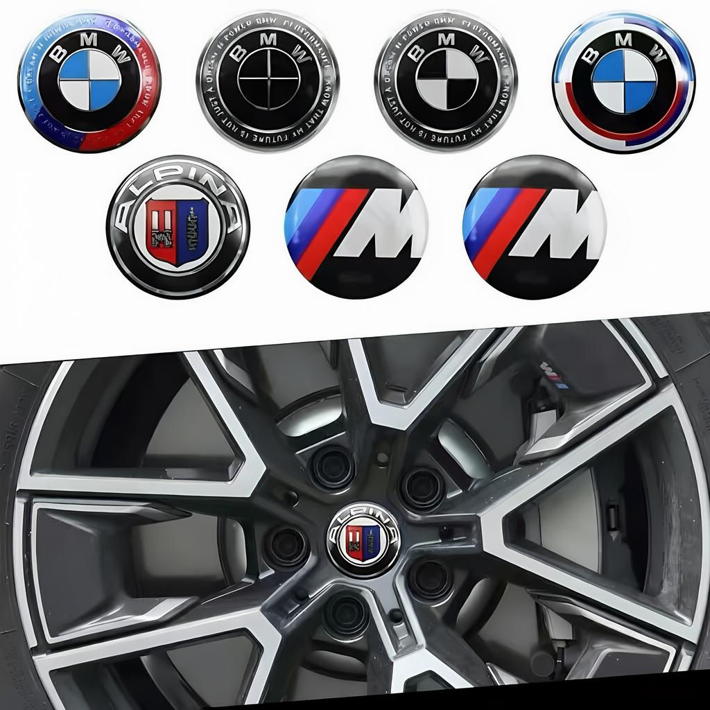56/60/65/70mm Car Badge Wheel Center Cover CGHX0 Stickers Hub Caps Decal For BMW M Z4 M3 M5 M6 X3 E46 E90 E39 F10 F20 F30 G20 E60 X6
