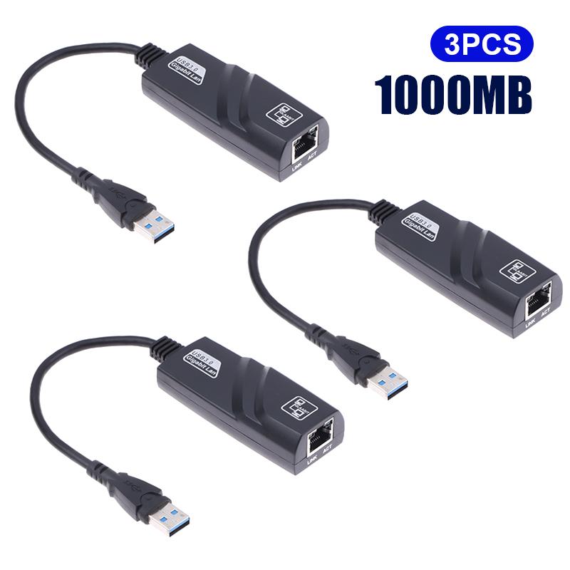 USB 3.0 na RJ45 síťový adaptér RTL8153 LAN Ethernet adaptér 100/1000Mbps Síťová karta pro Macbook Laptop Win10/11