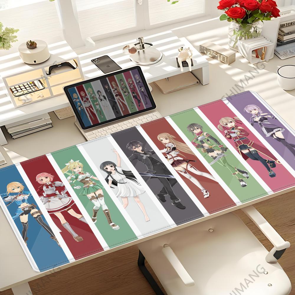 SSword Art Onlinee Mouse Pad Desk Mouse Pad Cute HD Desk Pad Extended Gaming Keyboard Mats Large xcm XXL Gamer Mousepad