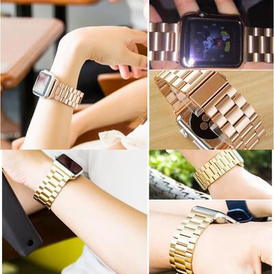 Stainless Steel Strap for Apple Watch Band 45mm 44mm 42mm 38mm 40mm 41mm Adjustable Metal Bracelet for IWatch 1 2 3 4 5 6 7 Se