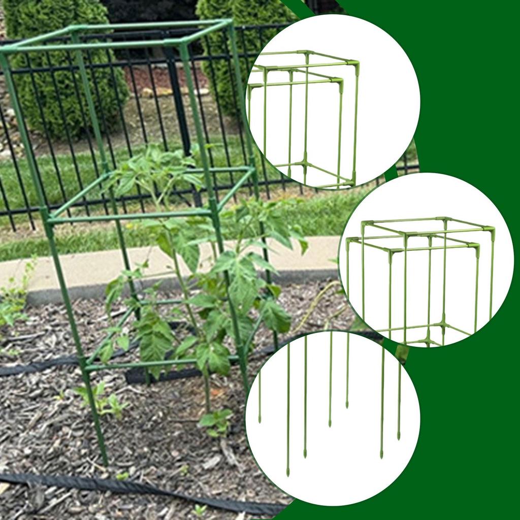 2 Pieces Sturdy for Climbing Vegetables, Flowers, Vines Square Garden Tomato Plant Support Trellis Multifunctional