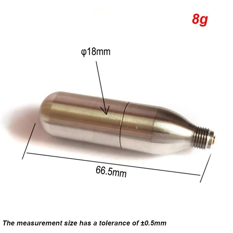Refillable Co2 Cartridge 3/8-24UNF Threaded for Home Homebrew Soda Beer Brewing Juice Ball Rechargeable Reusable Life Vest Tire
