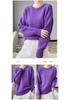 2023 Autumn/Winter Women's Drop Shoulder Pure Wool Knit Sweater - High-End, Loose, Lazy Style Inner Wear.