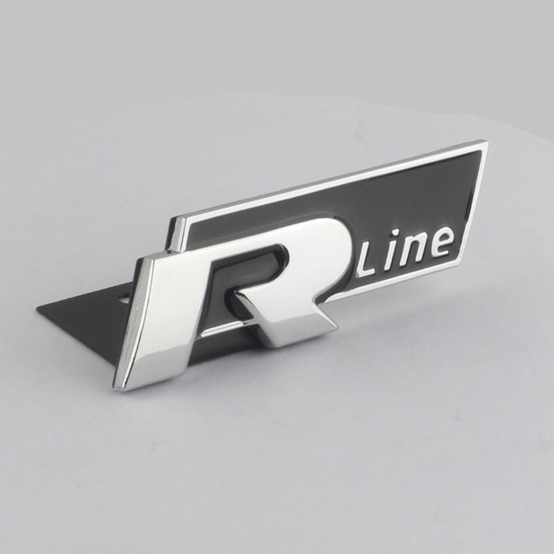 Compatible R Line Logo Sticker for Volkswagen Golf, CC, Scirocco, Magotan, Sagitar, and Polo - Rear Emblem/Grille Badge