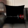 Rock UU Band Music Cushion Cover Natural Linen Organic Fabric DoubleSided Printing Sofa Home Decor Gift Pillow Case
