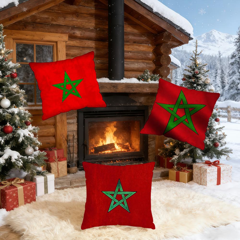 Cool Morocco Flag Cushion Cover Home Bedding Sofa Living Room Pillowcase Simple Soft Skin Cushion Cover Party Gift