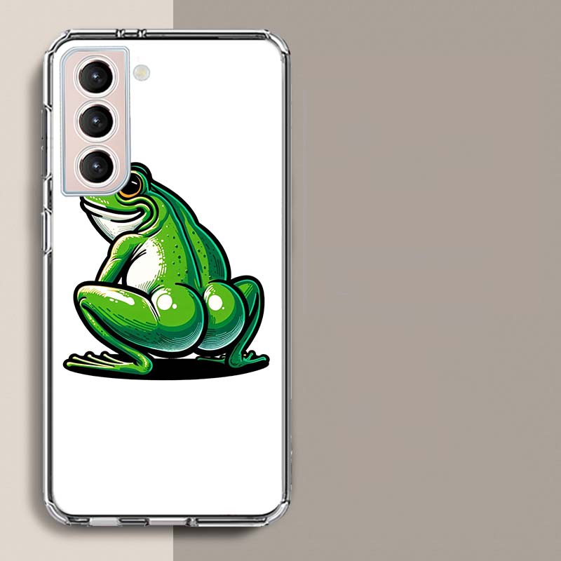 Frog Butt Phone Case For Samsung A16 A26 A36 A56 A17 A15 A25 A35 A55 A14 A24 A34 A54 A04S A05S Galaxy Note 20 10 9 8 A9 A8 A7 A6