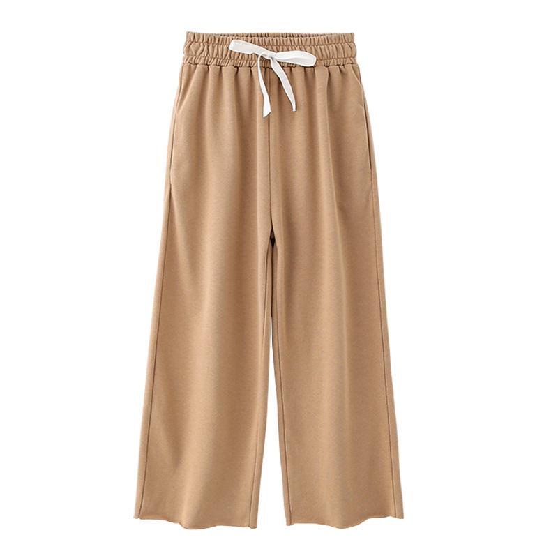 Girls' Spring 2025 Korean Style Straight-Leg Casual Pants for Kids