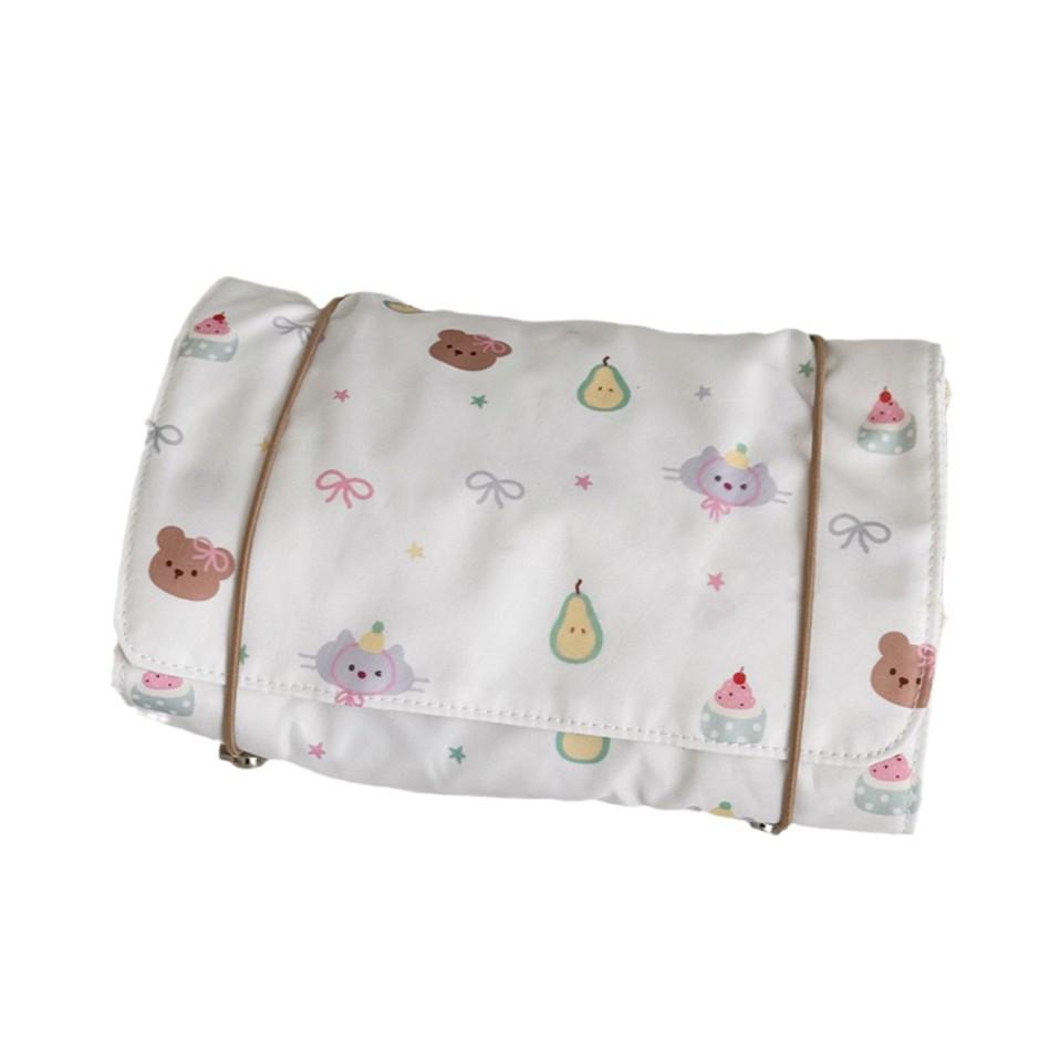 Adorable Bear Cosmetic Travel Bag: Compact, Large-Capacity, and Foldable for Students