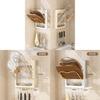 Kitchen Wall Mount Pot Lid Rack With Multilayer Storage For Home Cooking