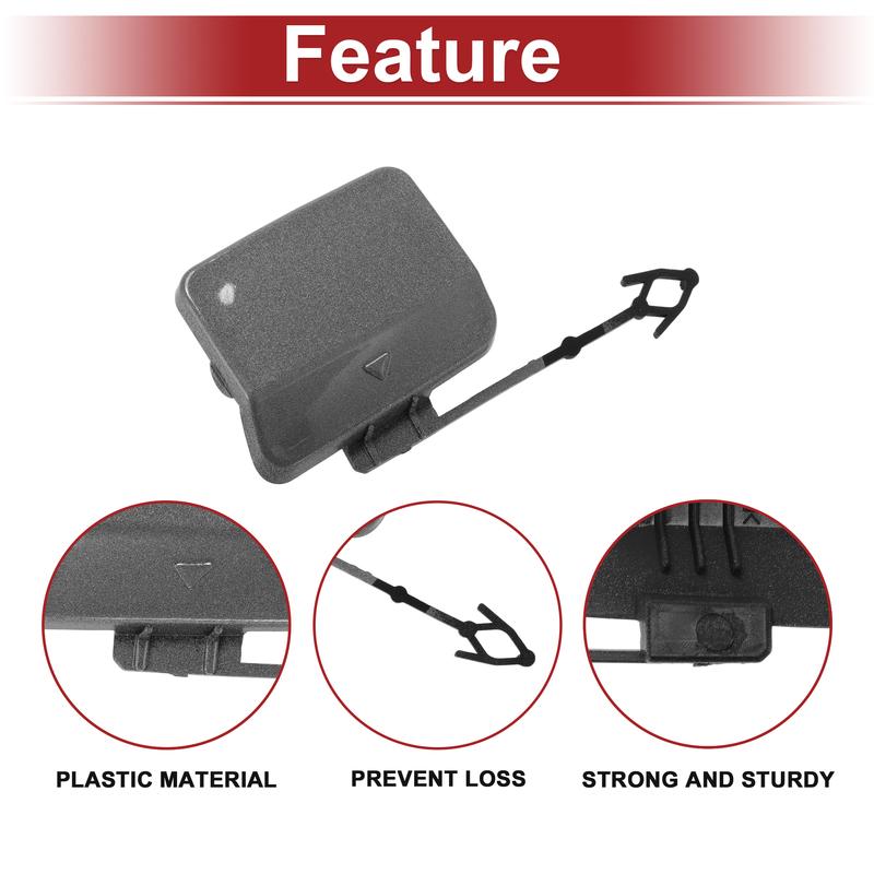 X Autohaux Car Tow Hook Cover Cap for BMW X5 E70 2011-2013 Hook No.51127271815 Gray