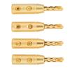 4PCS Double Screw Speaker Wire Connectors Gold Plated Open Screw Banana Plugs  For Speaker Wire