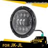 7" LED Wrangler Headlights for Jeep/Harley, 90W Super Bright with High/Low Beam.
