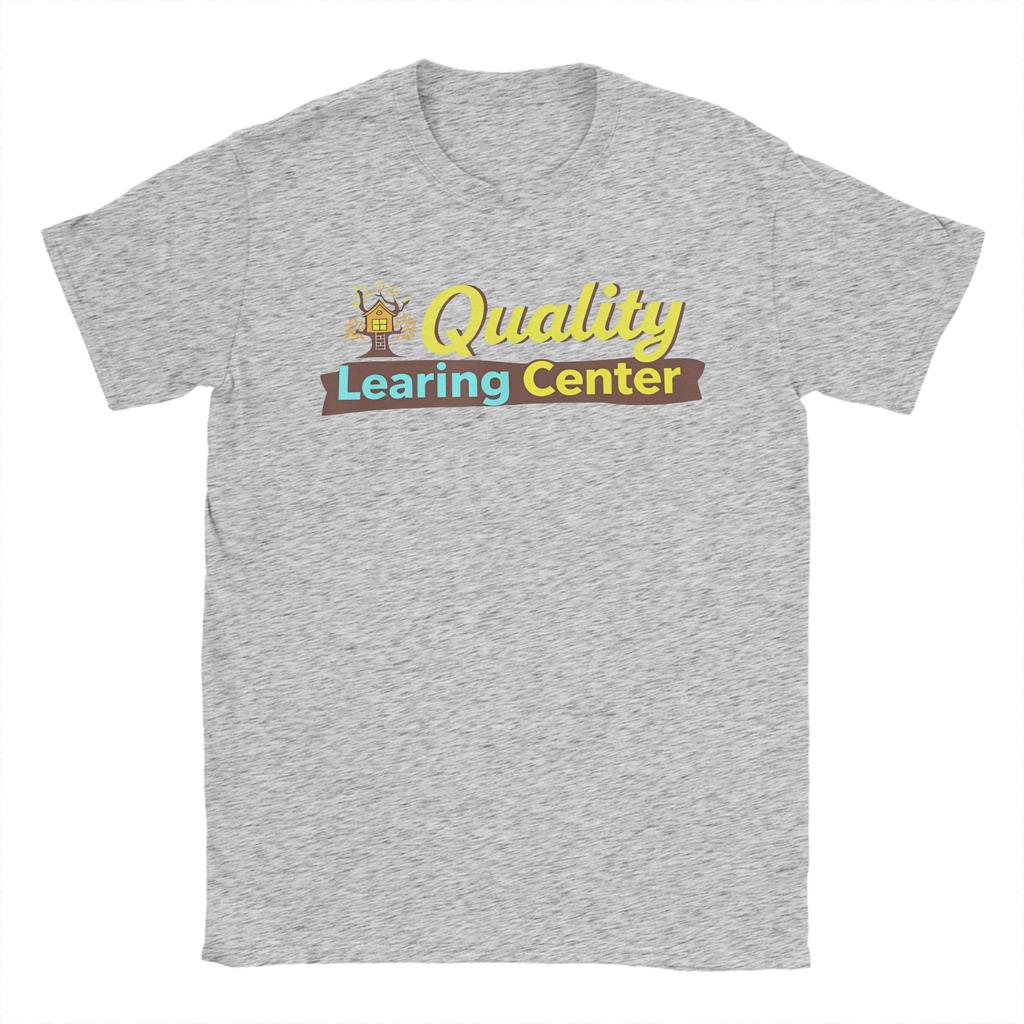 Quality Learing Center T Shirt for Men Cotton Funny TShirts Crewneck  Tees Short Sleeve Clothing Big Size