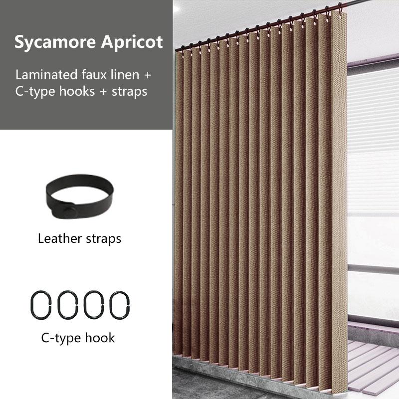 

Ламинированная имитация льна многоцветная с большими кольцами водонепроницаемая прочная толстая ткань непрозрачная шторка для душа, подходит для использования в ванной комнате 220X180cm хаки