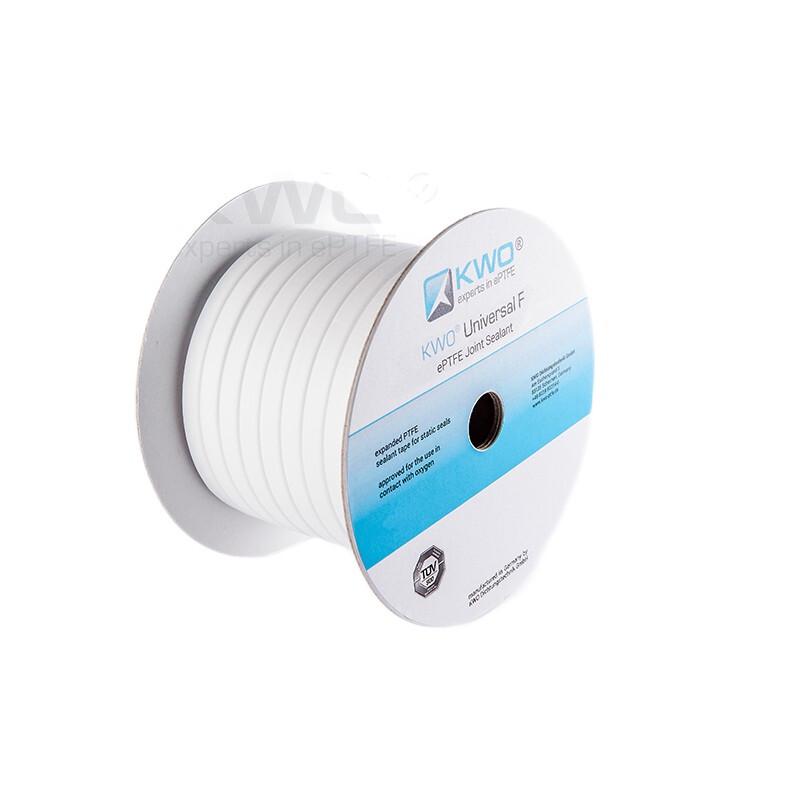KWO U-F Expanded PTFE Sealing Tape with Adhesive 2mm Thickness, 5mm Width, 50m Length