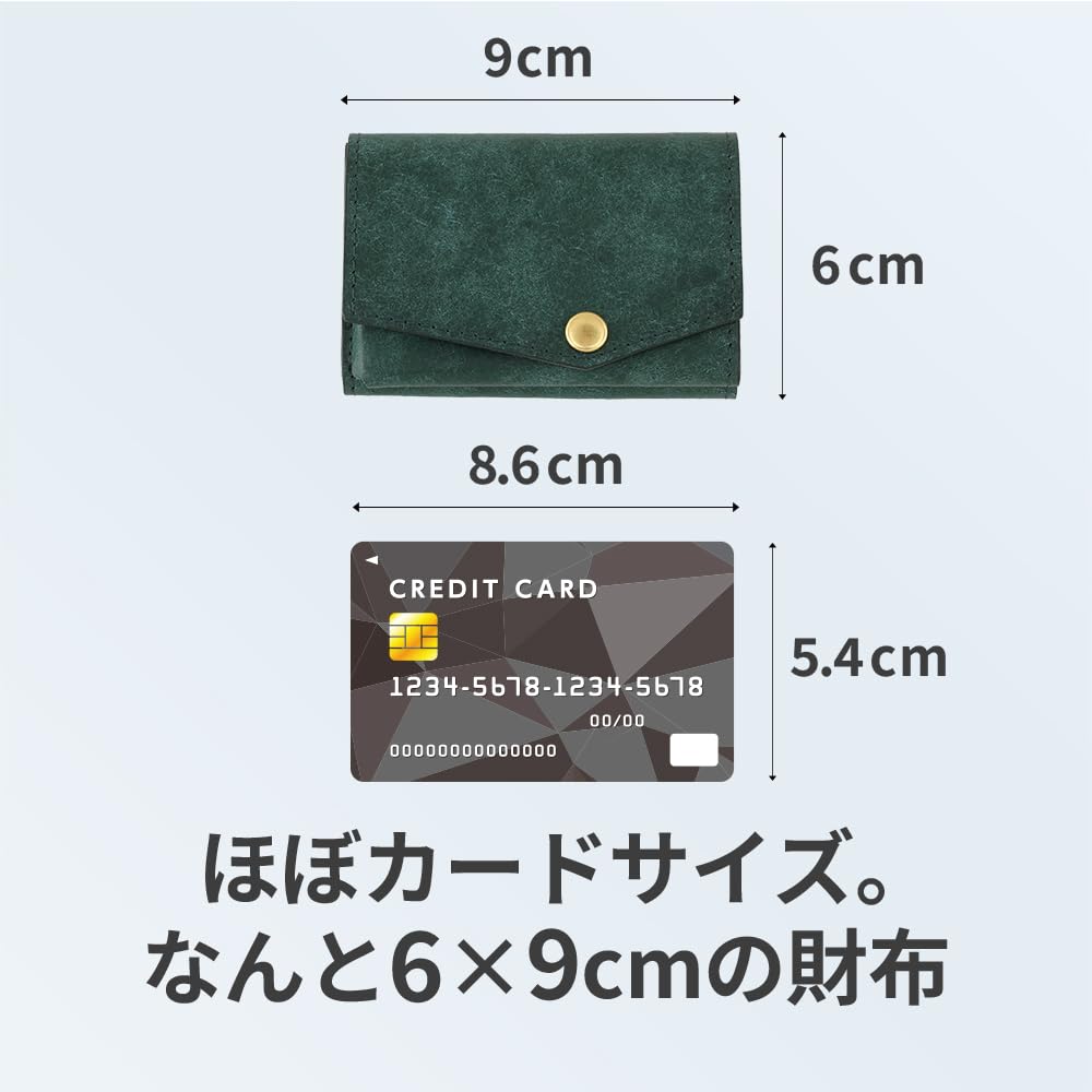 Small Pueblo Made In Japan [Abrasa] Wallet, Leather, Men's Wallet, (Navy)