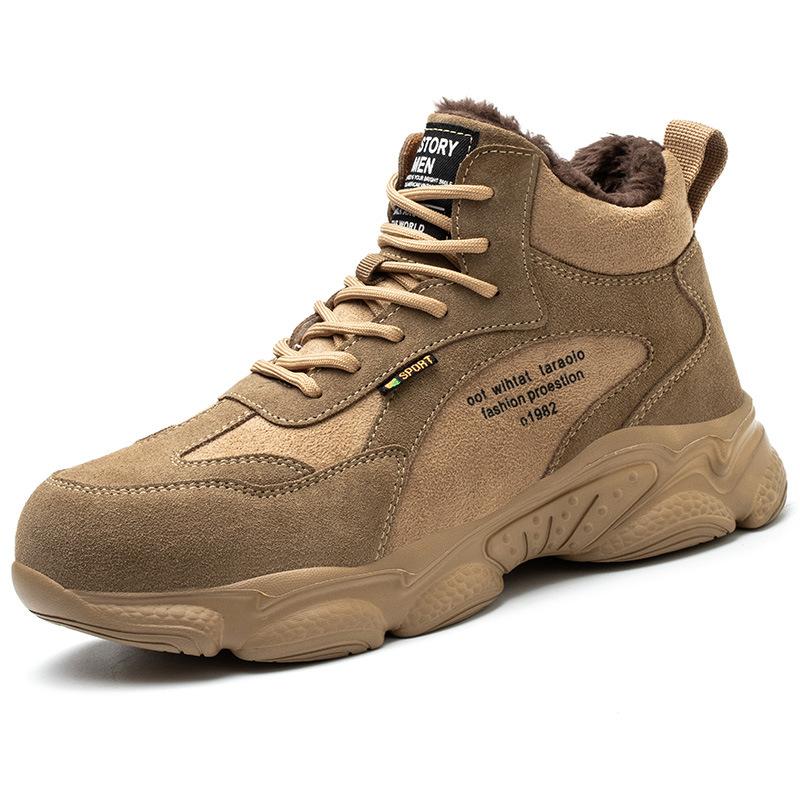 

Износостойкая, нескользящая, удобная и теплая рабочая обувь с высоким голенищем, зимняя утолщенная хлопковая обувь для сварщиков, обувь для страхования труда 46