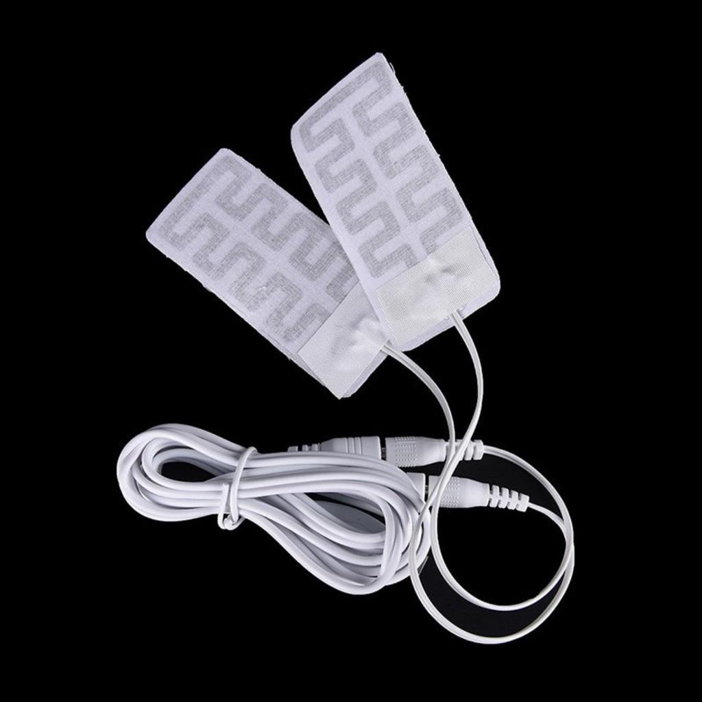 1 Pair Electric USB Gloves Heater Carbon Fiber Cloth Heated Gloves Pad