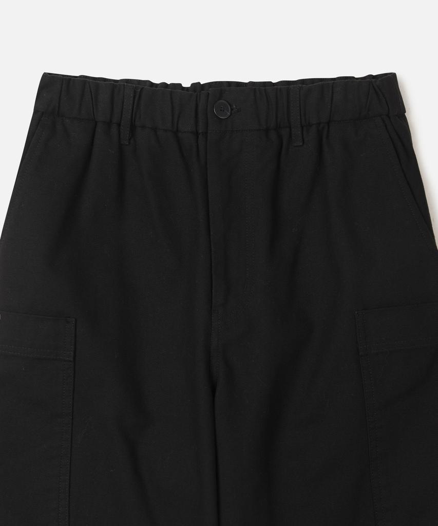 247Silijeu [247 X Vana] Half-Set Cotton Surge Pocket Pants Black