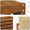 Outdoor Sofa Set with Cushions 7 Pcs Natural and Beige