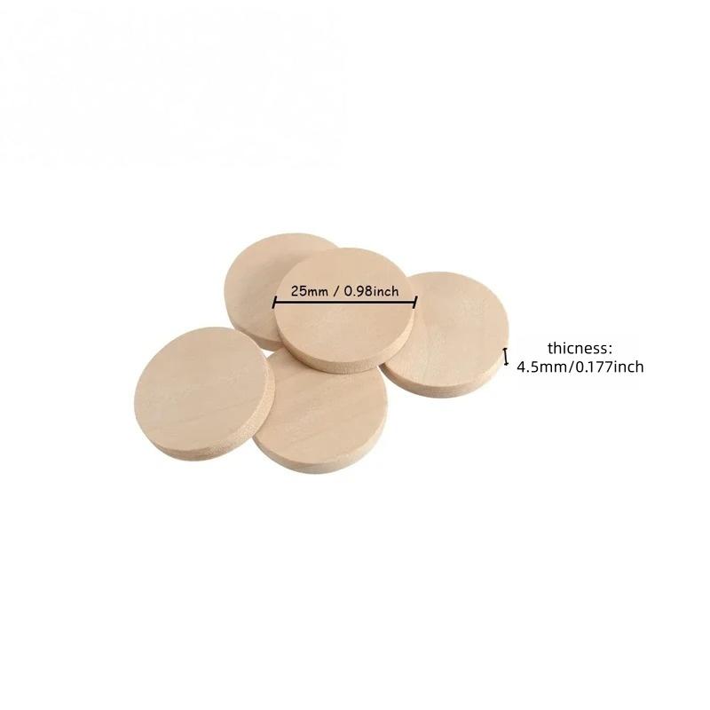 1.5cm-5cm Natural Wood Slices Unfinished Wooden Round Pieces Blank Natural Wooden Circle Cutouts for DIY Crafts Drawing