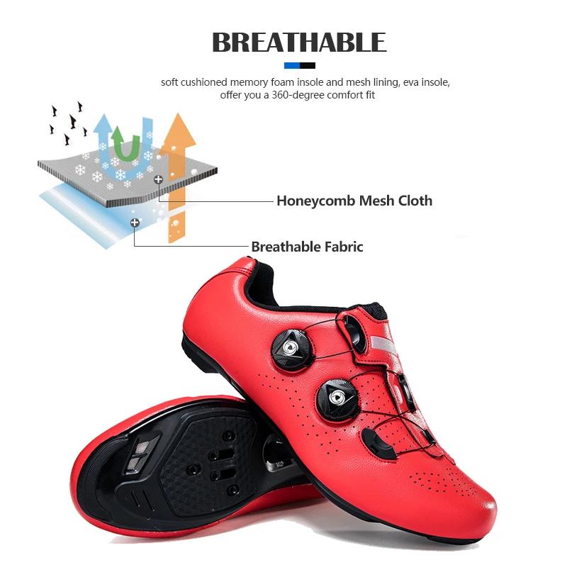 Men MTB Self-Locking Speed Racing Bike Shoes Bicycle Sneakers Spd Cycling Shoes Cleats Women Mountain Road Cycling Footwear