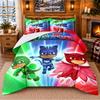 PJ Masks Pattern Bedding 3Pcs Set Bed Sheet And Pillowcases For Indoor Bedroom
