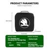 Car Logo Cable Case Charging Gun Storage Bag Waterproof Cable Organizer For Skoda octavia a5 a4 mk1 2 fabia superb rapid mk3 xknp33
