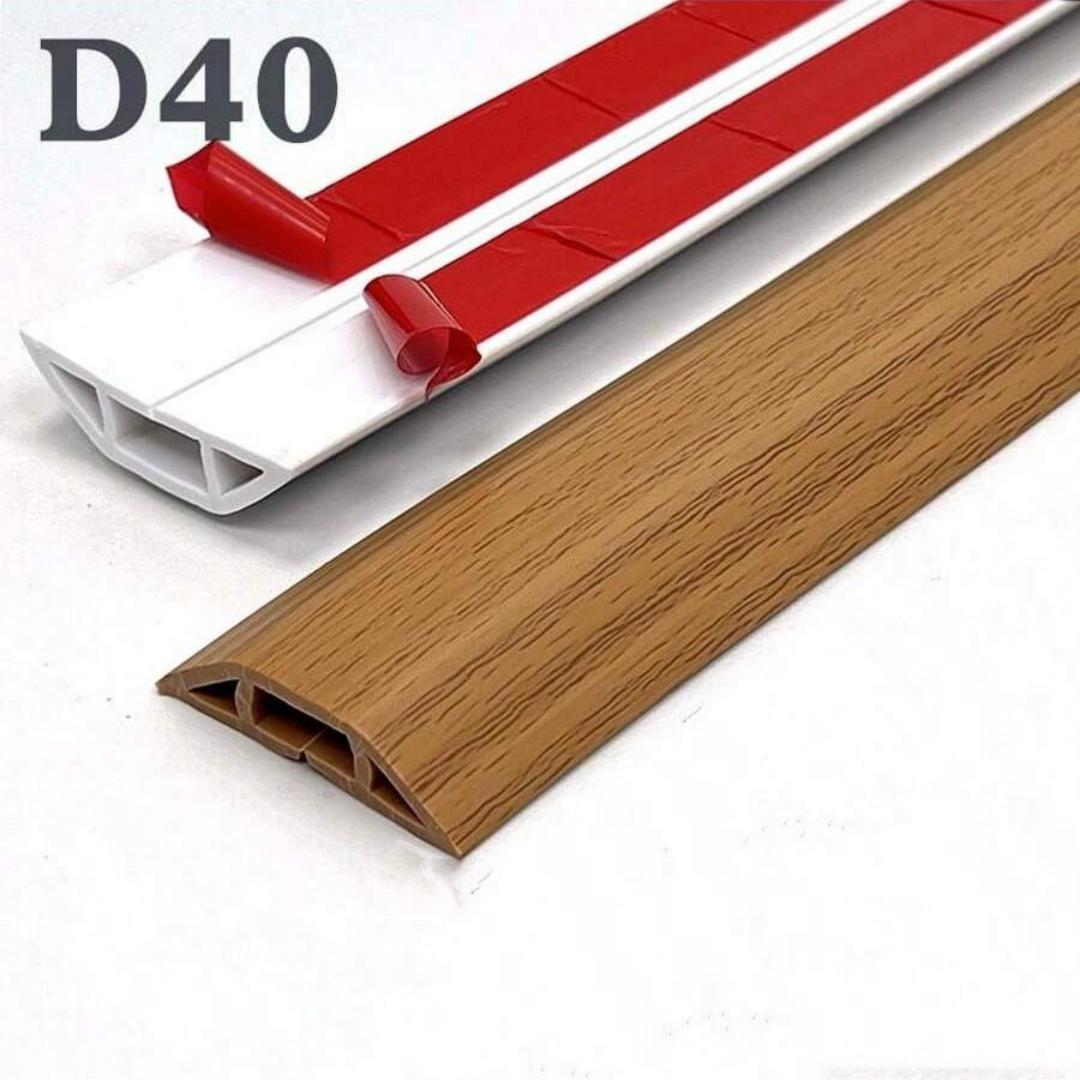 

1PC 1m/39.37inch Pvc Floor Wire Cover Self-adhesive Power Cable Protector Electric Wire Duct Slot Cable Sleeves Hider Covers